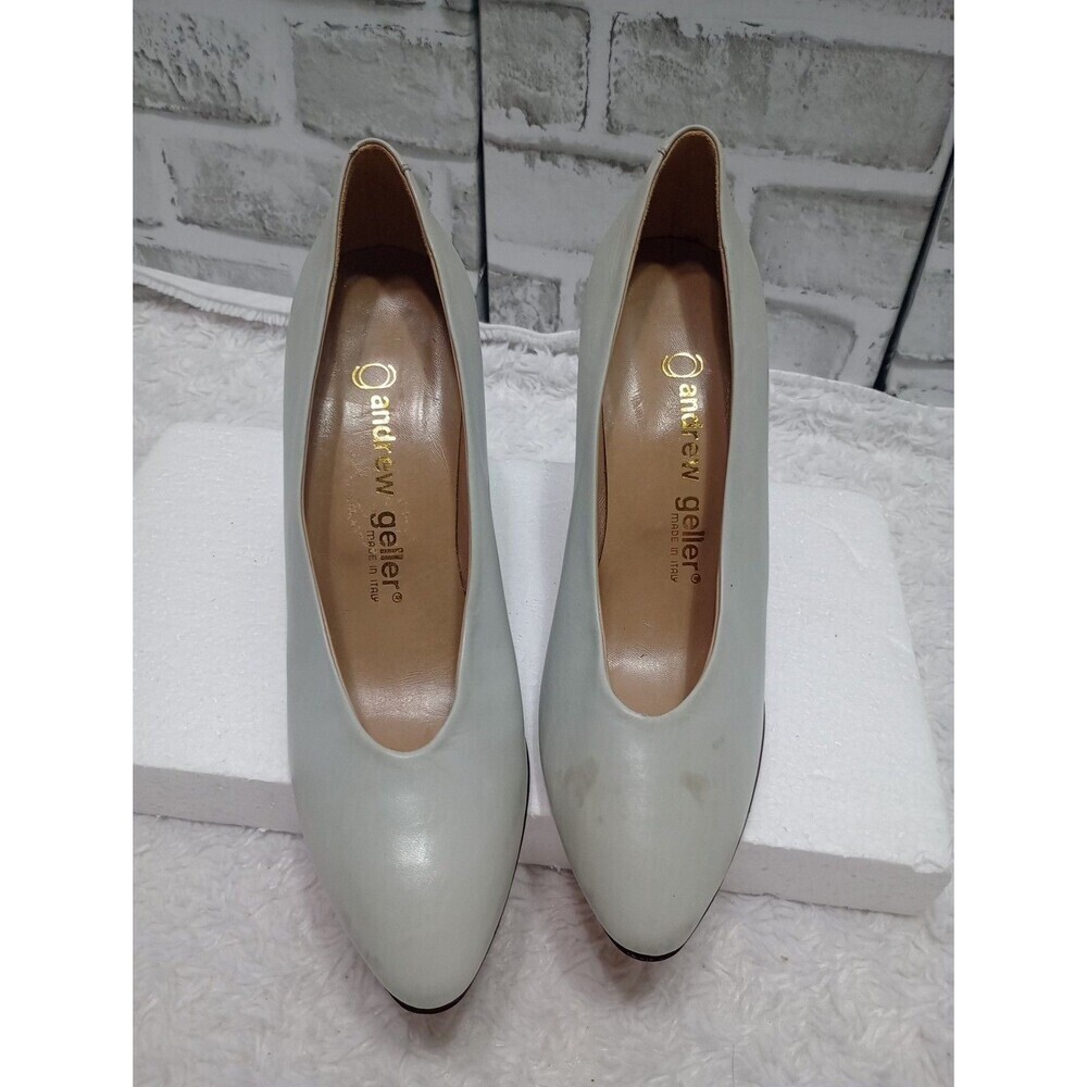Andrew Geller Ivory Pearl Heels Pumps Womens Shoes 6.5 B